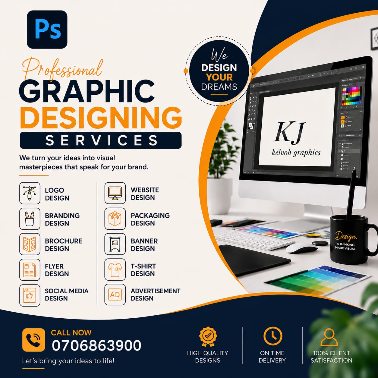 Kelvoh Graphics graphic design services promotion